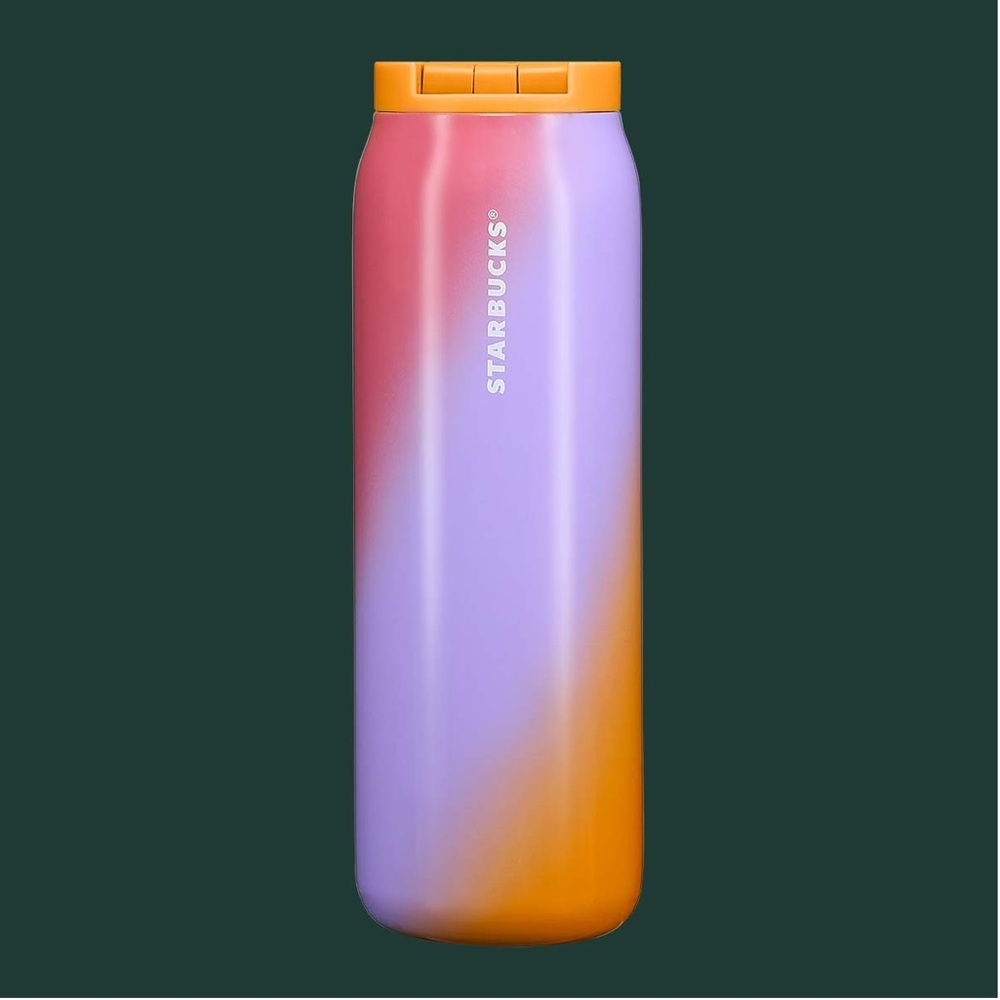Starbucks Diagonal Gradient Yellow/Purple/Pink Vacuum Insulated Bottle